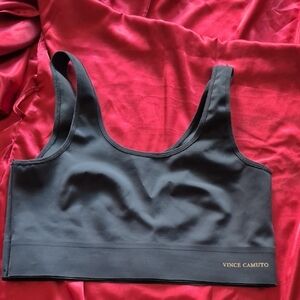 Vince Camuto Black Sports Bra Stretchy Athletic Material